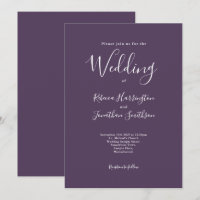Mariage blanc violet moderne minimal