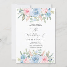 Mariage bleu et rose