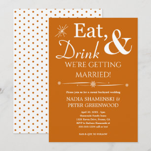 Invitation Mariage Bleu Manger Boire Mariage Casual