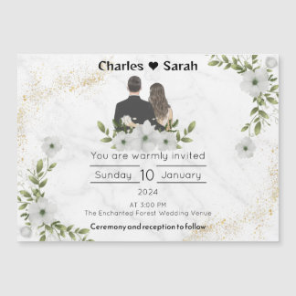 Invitation mariage Blooms : Un conte de fées flora