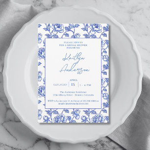 Invitation Mariage Blue et Blanc Chinoiserie
