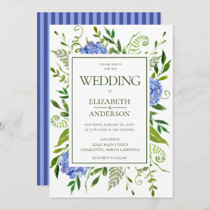 Invitation Mariage Blue Hydrangeas