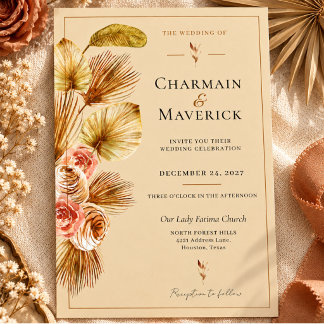 Invitation Mariage Bohème à la Palme Dorée