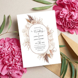 Invitation Mariage Bohème aux Fleurs d'Automne