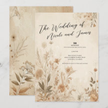 Mariage Bohème Botanique Floral Délicat Vintage