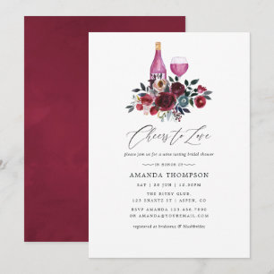 Invitation Mariage Bohème Bourguignon et Fête de Dégustation