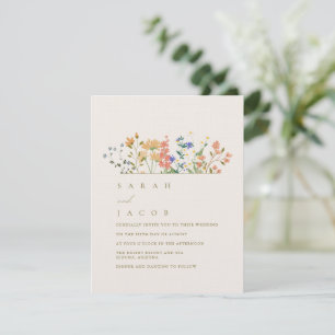 Invitation Mariage Bohème de Fleur Sauvage d'Été