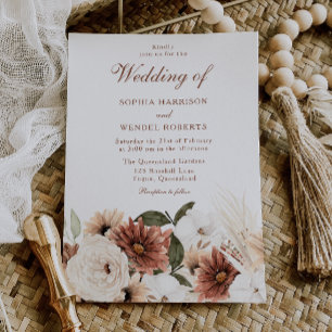Invitation Mariage Bohème Élégant Intemporel