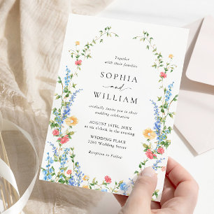 Invitation Mariage Bohème Fleur sauvage de Meadow
