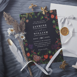 Invitation Mariage Bohème Jardin Floral Rustique Élégant Mode