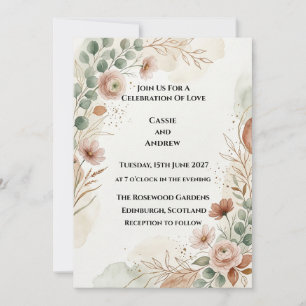 Invitation Mariage Bohème Pampas