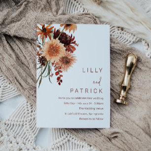 Invitation Mariage Boho en terre cuite : été et automne Flora