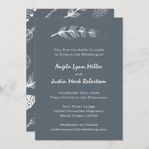Invitation Mariage Boho Feather and Arrows