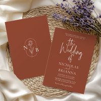 Mariage Boho Orange Brûlé en terre cuite moderne