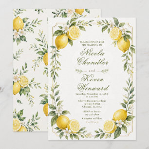 Invitation Mariage Botanique au Citron