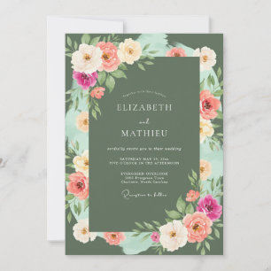 Invitation Mariage Botanique au Pastel Sage