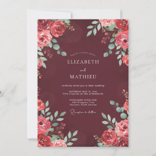 Invitation Mariage Botanique Automnal de Vigne Humeur