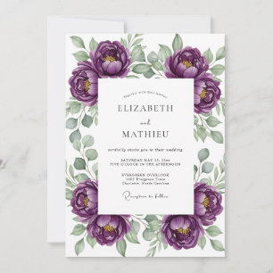 Invitation Mariage Botanique Bonheur Rose Menthe