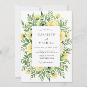 Invitation Mariage Botanique Brise Jaune