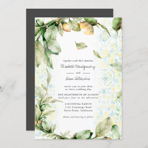 Invitation Mariage botanique de Lemon Grove   Boho d'Italien