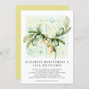 Invitation Mariage botanique de Lemon Grove   Boho d'Italien