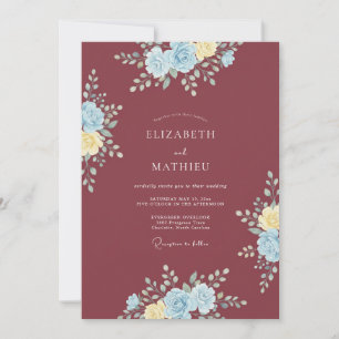 Invitation Mariage Botanique Delicat Bordeaux