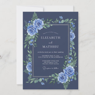 Invitation Mariage Botanique d'Hiver de la Marine