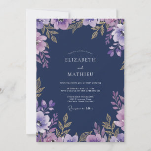 Invitation Mariage Botanique Douce Lavande