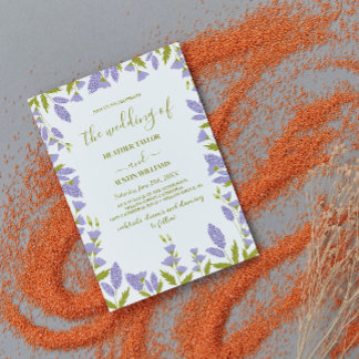 Invitation Mariage botanique du Fleur sauvage de prairie