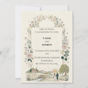 Invitation Mariage Botanique Écossais