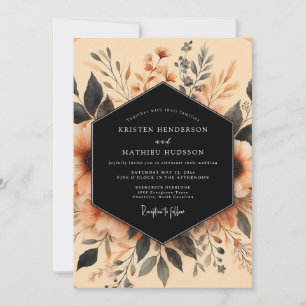 Invitation Mariage Botanique Encre Terracotta
