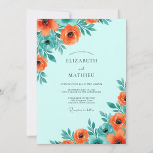 Invitation Mariage Botanique Esprit Aqua