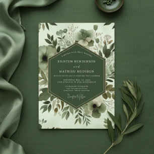 Invitation Mariage Botanique Fantaisiste Sauge