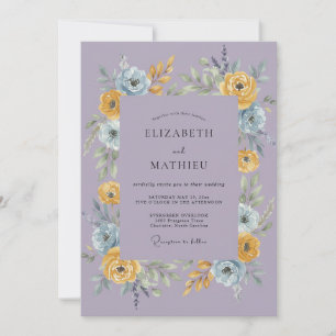 Invitation Mariage Botanique Féerique au Lavande