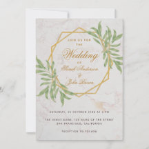 Mariage botanique géométrique à motifs de verdure 