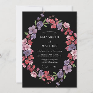 Invitation Mariage Botanique Impressionniste Fleur de Lavande