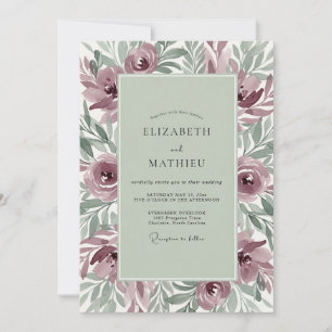 Invitation Mariage Botanique Mauve Humeur