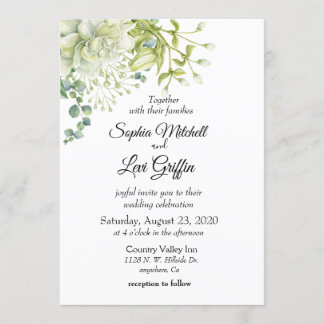 Invitation Mariage Botanique Nuptial