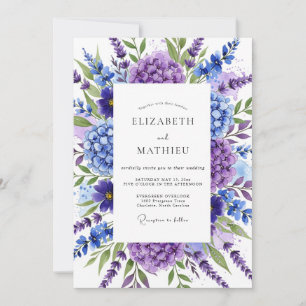 Invitation Mariage Botanique Opulent Violet