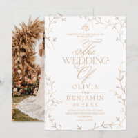Mariage botanique or et blanc Devine
