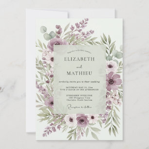 Invitation Mariage Botanique Poétique à la Lavande