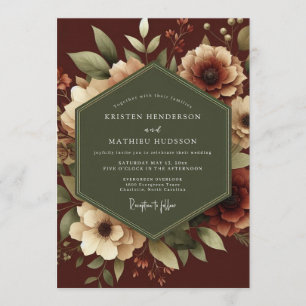 Invitation Mariage Botanique Romantique Bourgeois
