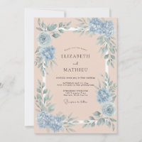 Mariage Botanique Sérénité Bleu Pêche