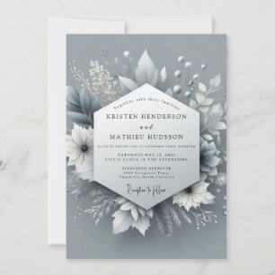Invitation Mariage botanique Silver Frost