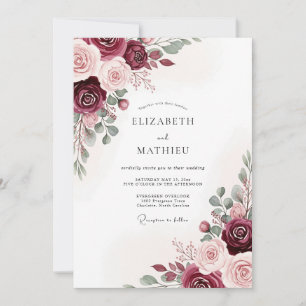 Invitation Mariage Botanique Statutaire de Bourgogne