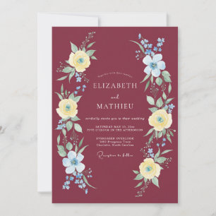 Invitation Mariage Botanique Vivant de Bourgogne
