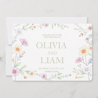 INVITATION MARIAGE BUDGET BOTANIQUE