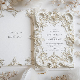 Invitation Mariage cadre d'élégance baroque