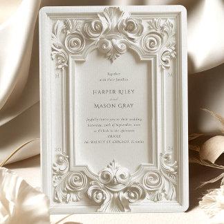 Invitation Mariage cadre d'élégance baroque