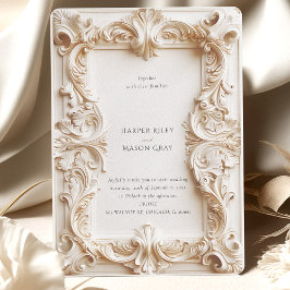 Invitation Mariage cadre d'élégance baroque